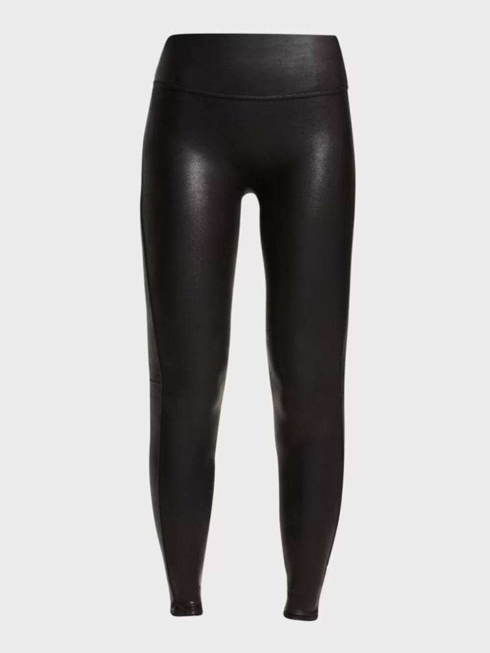 Spanx Black Faux Leather Leggings Size Large